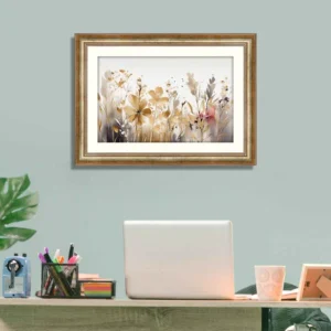 Abstract Floral Framed Art 05