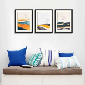 Abstract landscape - crane birds