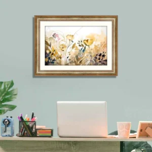Abstract Floral Framed Art 04