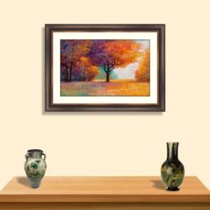 Autumn forest , orange leaves 02