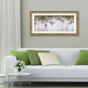 Curly flowers wisteria on branches