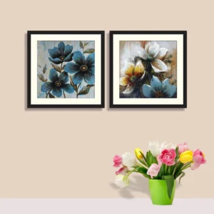 Pair of Floral Framed Art