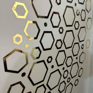 Acrylic Self Adhesive Mirrors Hexa Rings