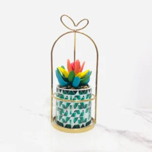 Colourful Leaves Planter-Golden Stand