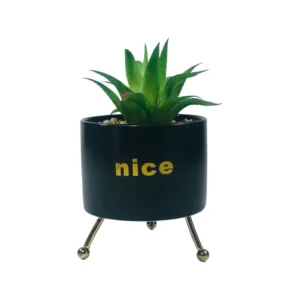 Cylindrical Pot Planter-Golden Stand