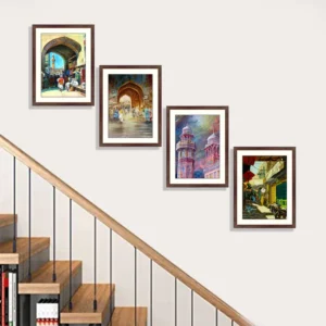Set of 4 Historical Framed Art
