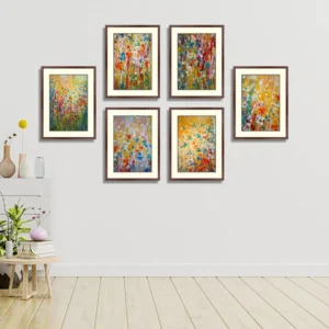 Set of 6 Floral Framed Art 05