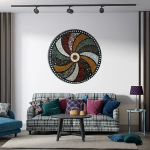 Colorful Spiral Stoned Frame (24" inches)