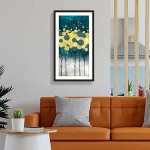 Yellow flower and blue