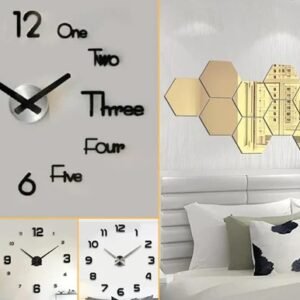Buy Clock Get Free Hexagons Mirrors