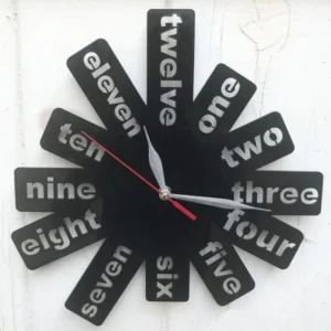 Creative Digits Acrylic Clock