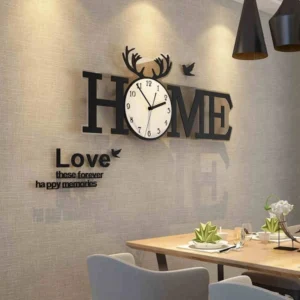 Home Clock with White Dial