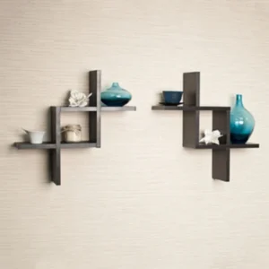 Set Of 2 Criss Cross  Shelves